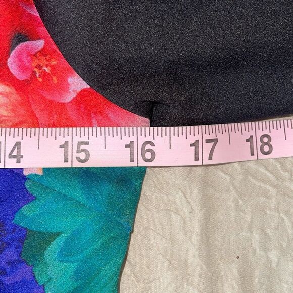 Wolf & Whistle Womens Floral 3/4‎ Sleeve Pleated Dress Multicolor Size 6 NWT - Picture 9 of 11